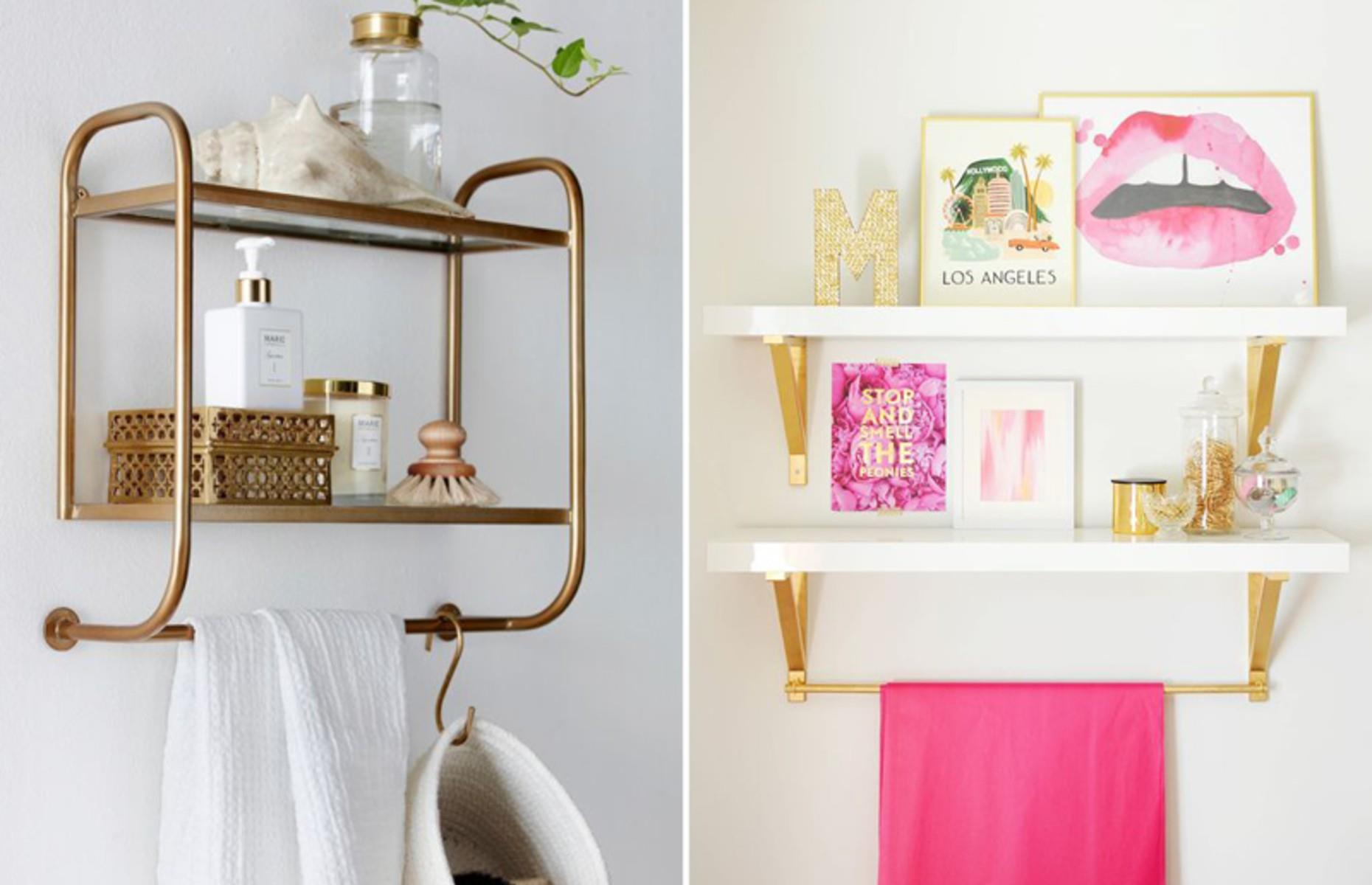 Spray paint metallic shelving